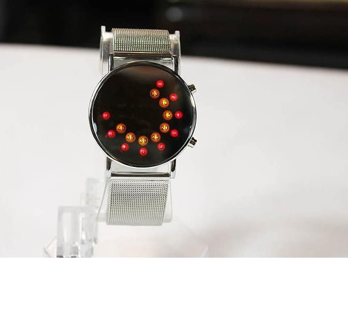 WA0015 Ultrathin LED digital watch with steel band