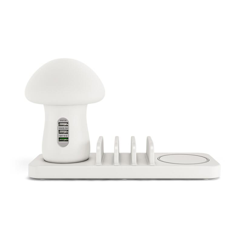 EC0063 USB Wireless Charging Station with QC3.0 Quick Charge and Night Light
