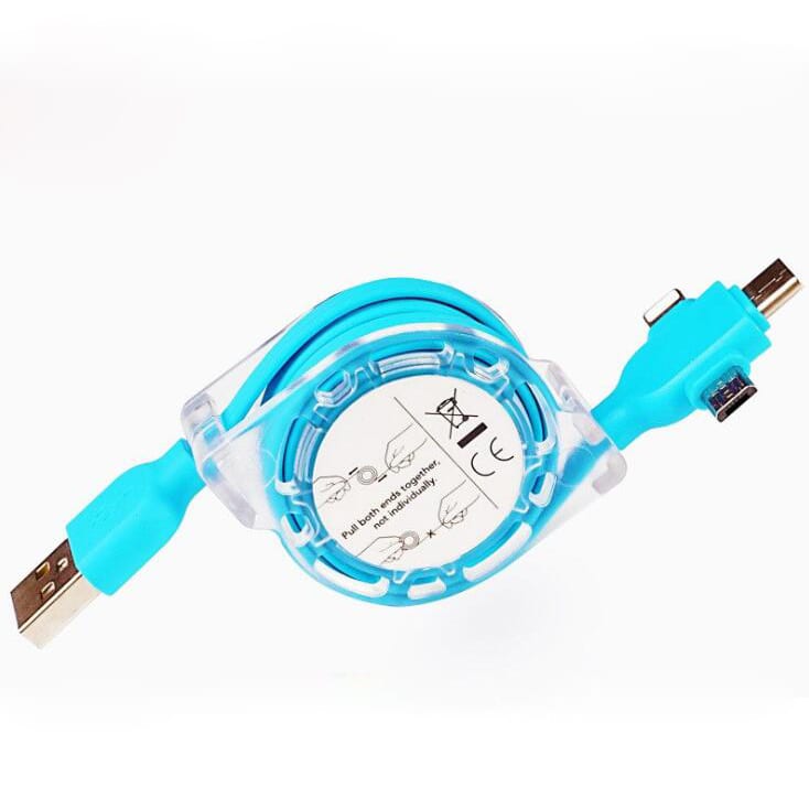 CH013 3in1 acrylic retractable charging cable