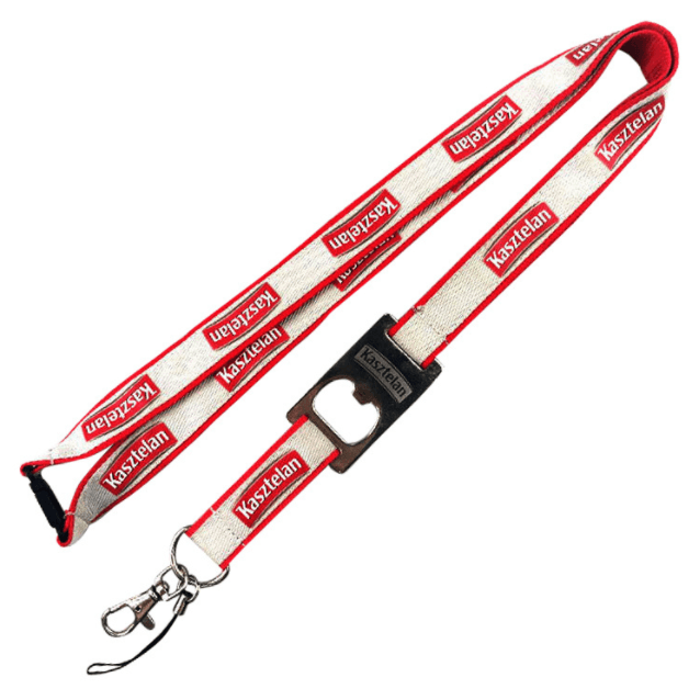 LAN007 lanyard with breakaway and bottle opener