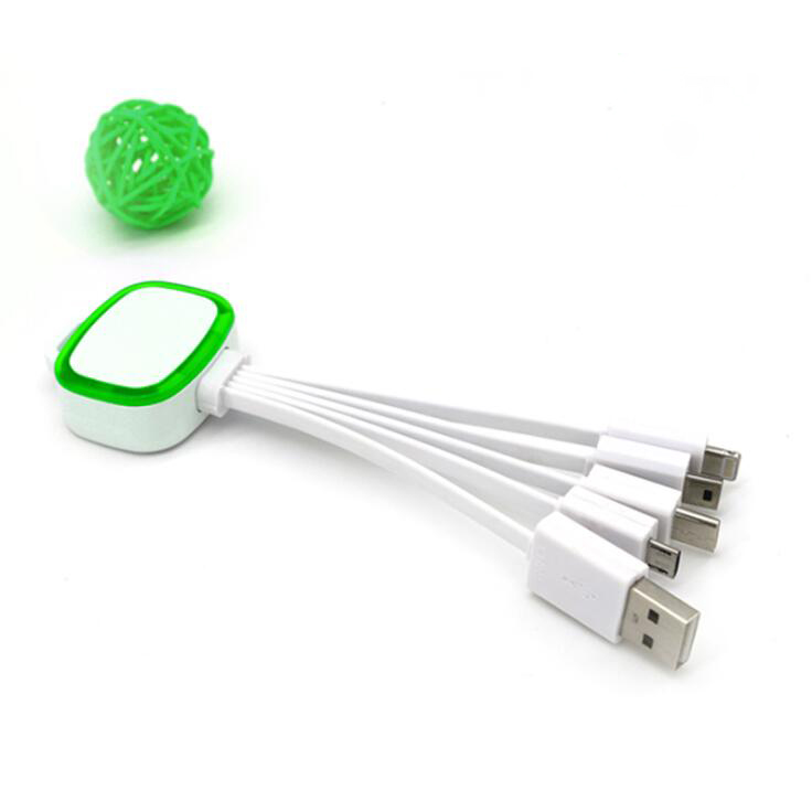 CH010 4in1 charging cable with luminous logo