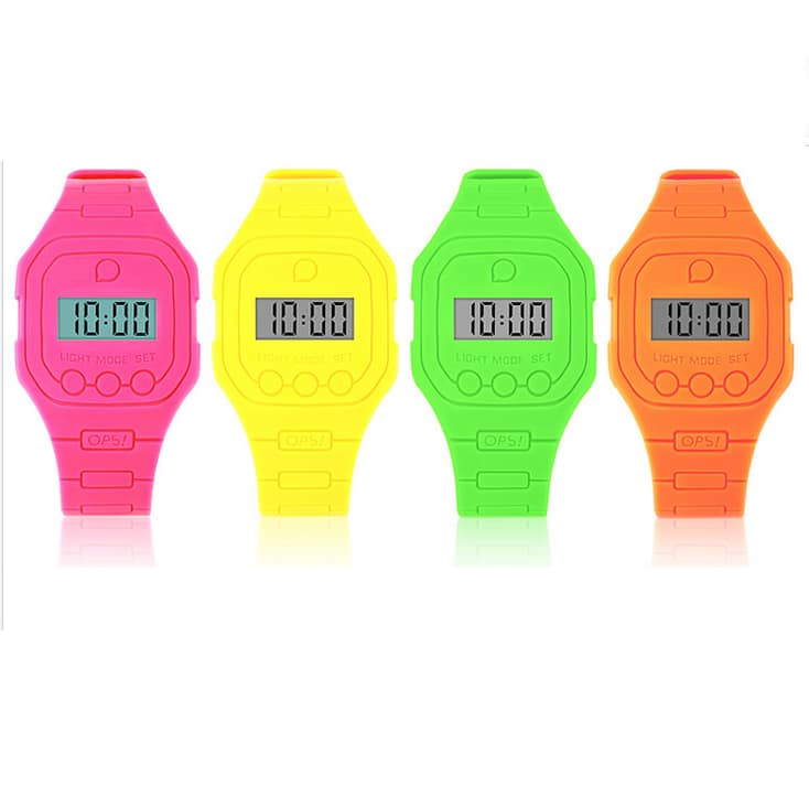 WA0035 New Type Ultra-thin LED digital silicone watch 3ATM