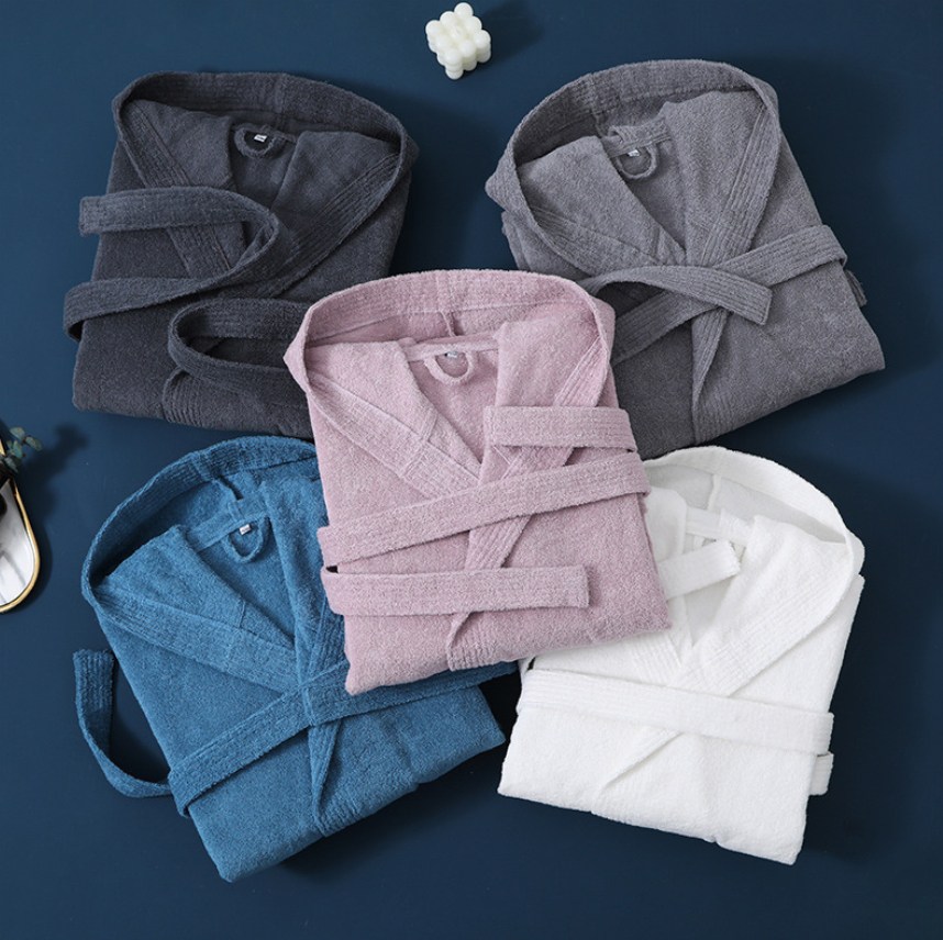 CLOW010 Cotton bathrobe with cap