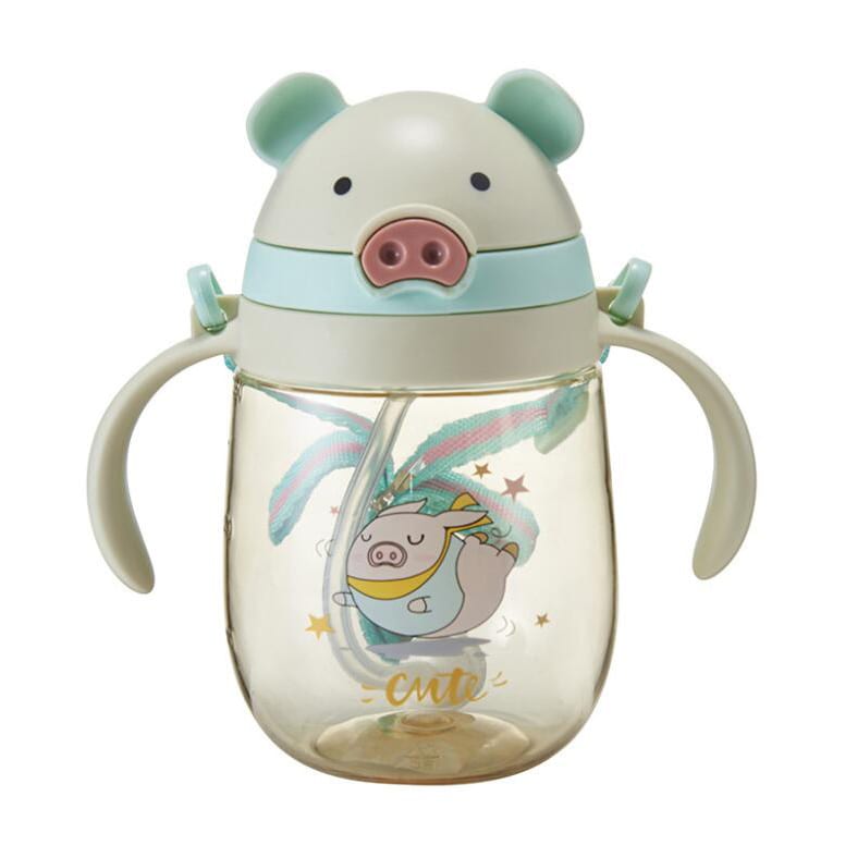 WAB055 Pig kid anti-choking water bottle with handle