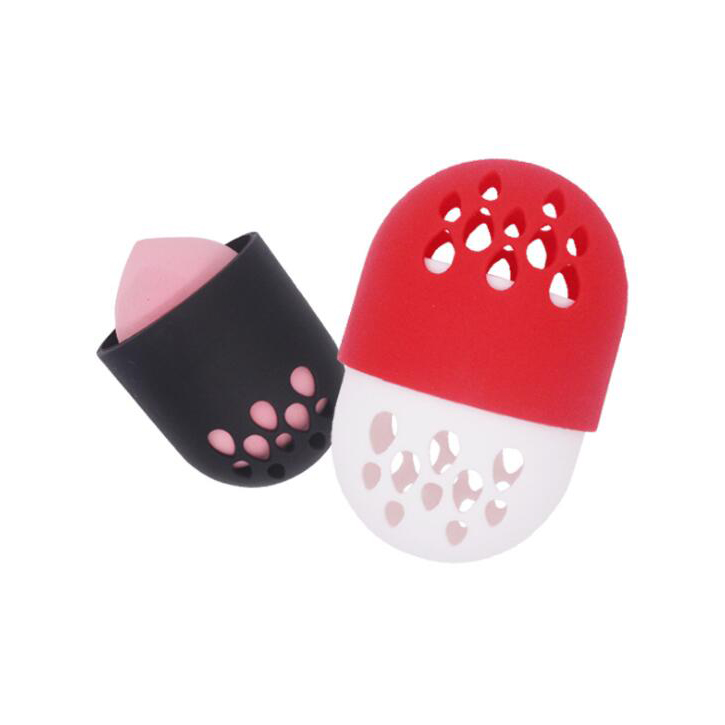 SO004 powder puff silicone egg shape protection case