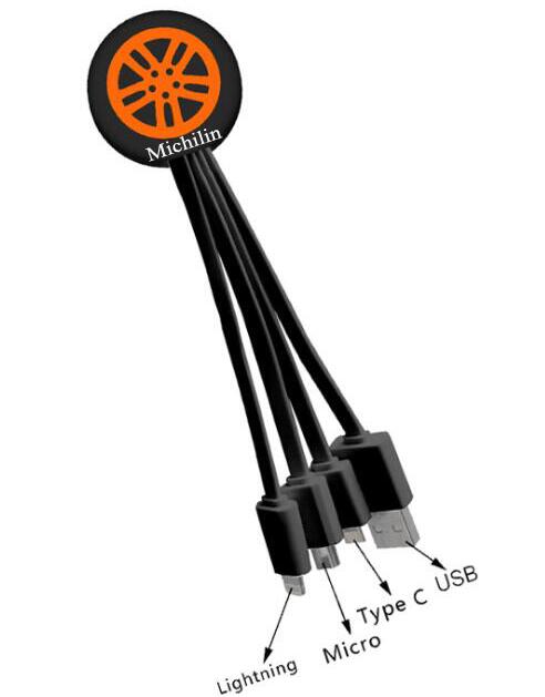 CH015 tyre 3 in 1 charging cable