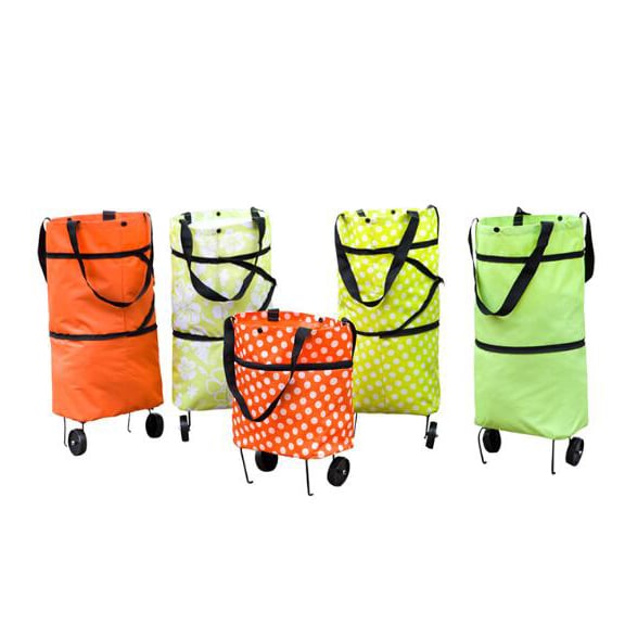 BAG015 Foldable shopping bag with wheel trolley